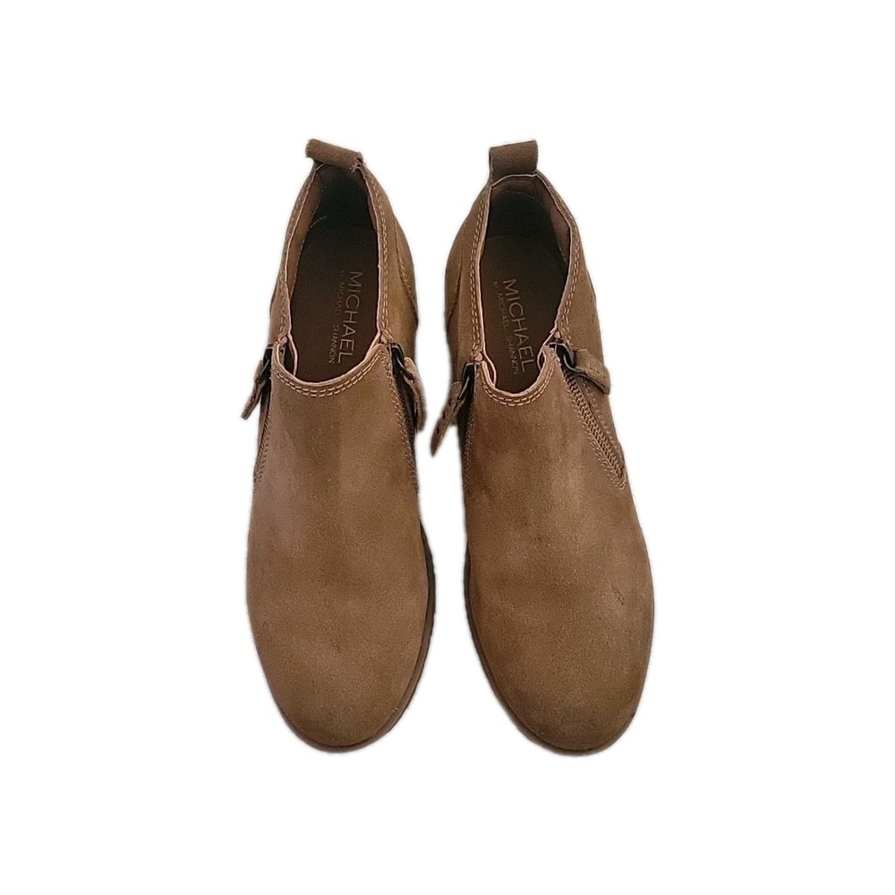MICHEAL BY Michael Shannon Suede Zippered Ankle Boot 8.5 Comfort Designer Luxury